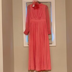Elegant Pink Chiffon Dress